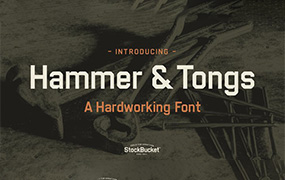 Hammer and Tongs  现代复古风格字体 by Komet & Flicker