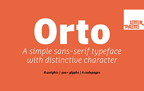 Orto字体全套16字重 无衬线字体  by LetterPalette
