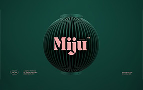 Miju受日本文化启发的显示字体  by Jeremie Gauthier