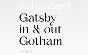 kaftan字体 古怪艺术衬线字体 by VB Studio
