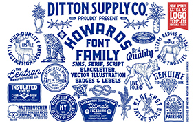 Howards字体全套9字重 by Ditton Supply Co.