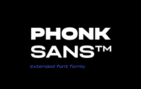 Phonk Sans字体全套20字重  宽无衬线字体  by Slava Antipov