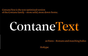 Contane Text字体全套20字重  Contane 系列的文本优化版本  by Hoftype