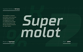 TT Supermolot字体全套10字重  全新、完全重新设计  by TypeType