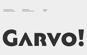 Garvo字体全套12字重 基于旧好莱坞电影海报、老式电影信用设计 by BeJota