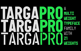 Targa Pro字体全套23字重  非常独特的无衬线等宽字体  by Zetafonts