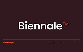 Biennale字体全套22字重 强烈的个性和较大的 x 高度几何字体 by Latinotype