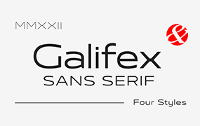 Galifex字体全套4字重 现代且具有未来感的无衬线字体 by Andfonts