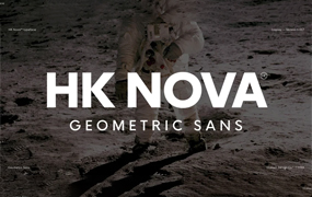 HK Nova字体全套9字重  几何无衬线字体 by Hanken Design Co.