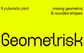 Geometrisk字体全套10字重 现代主义的未来派字体  by Daniel Brokstad