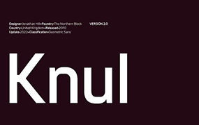 Knul字体全套12字重 优雅的现代字体 by The Northern Block