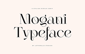 Mogani 现代奢华风格的衬线显示字体 by Letteralle