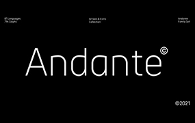 Andante字体全套25字重  现代无衬线字体  by Ckhans Fonts