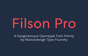 Filson Pro字体全套16字重  全新的几何无衬线字体系列  by Mostardesign