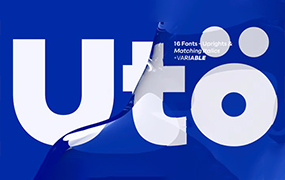 Uto字体全套17字重  含可变字形 by Fenotype