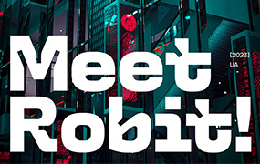 Robit 字体全套5字重  科幻视觉文化、未来主义和工业设计 By Maksym Kobuzan