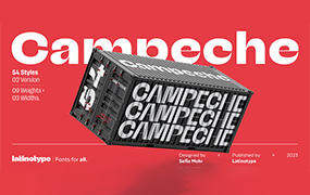 Campeche字体全套55字重 含可变字形  by Latinotype
