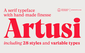 Artusi字体全套30字重  含可变字形2字重  by Zetafonts
