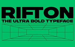 Rifton字体全套2字重 重型显示字体  by Halbfett