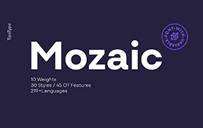 Mozaic字体全套33字重 含可变字形*3 by TipoType
