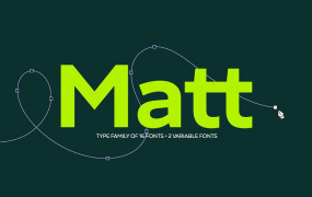 Matt字体全套18字重  含可变字形 by Fontfabric