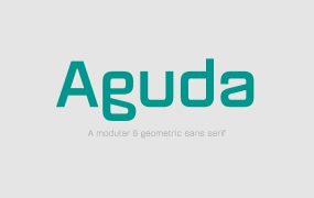 Aguda字体全套8字重 模块化几何字体  by Graviton